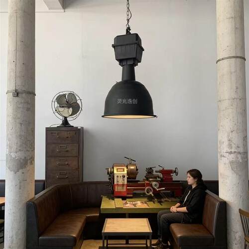 wuone灵光逸创客厅餐厅吧台酒吧面包店复古工业风格loft金属吊灯