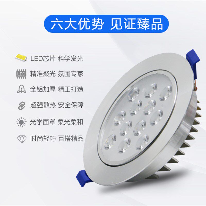 LED射灯小3W猫牛眼灯开孔5/6/7/12公分孔灯嵌入式吊顶天花灯洞灯