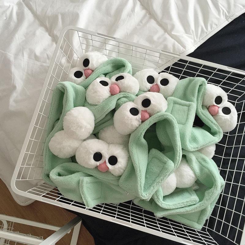 网红风格女孩发带芝麻街立体大眼睛魔术贴产后洗面发带