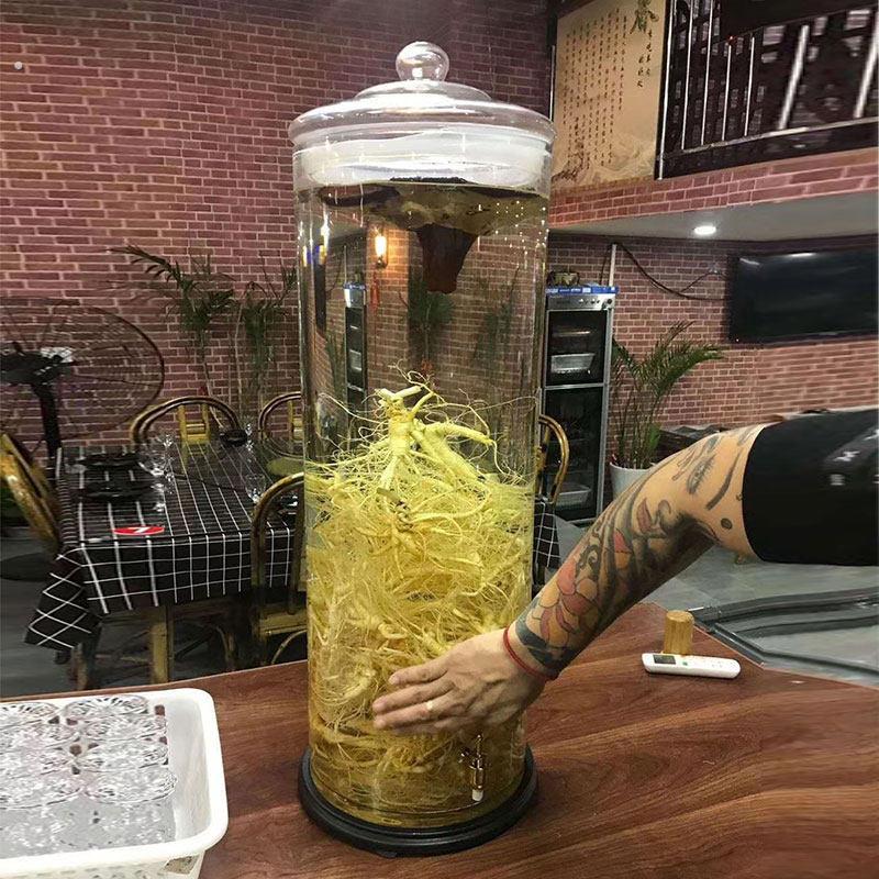 大玻璃罐空瓶加厚高档泡酒专用酒瓶人参鹿茸牛大力大容量密封酒缸