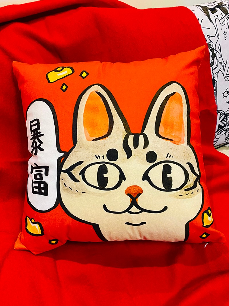 琉玄商店 双面抱枕 琉琉X咖咖 新年新气象
