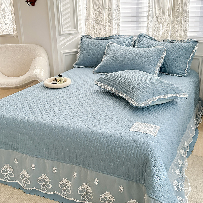 床盖款四件套加大加宽2022新款四季通用榻榻米的专用床单不跑床的