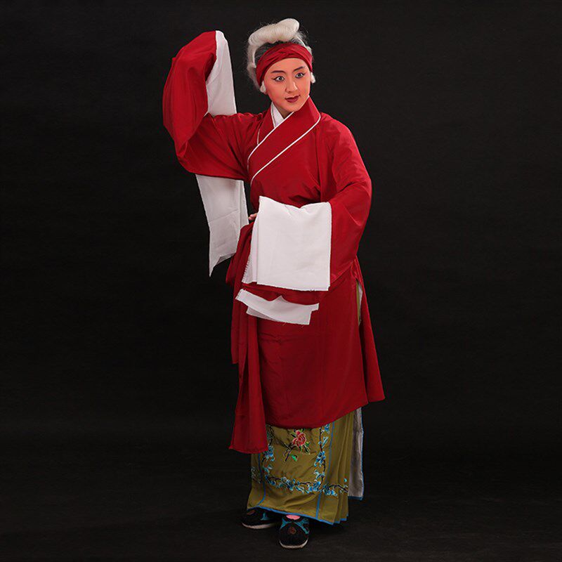 素老旦衣 京剧戏曲演出服装短衣素褶子道袍老旦戏服贫穷苦老婆婆