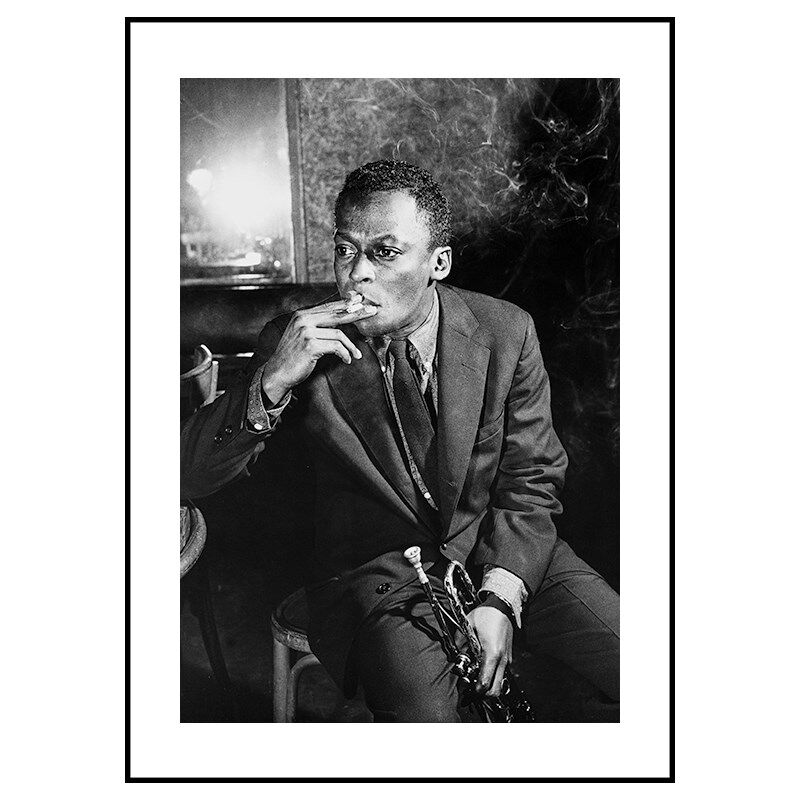 Miles Davis 迈尔斯戴维斯小号演奏家爵士蓝调布鲁斯音乐酒吧挂画