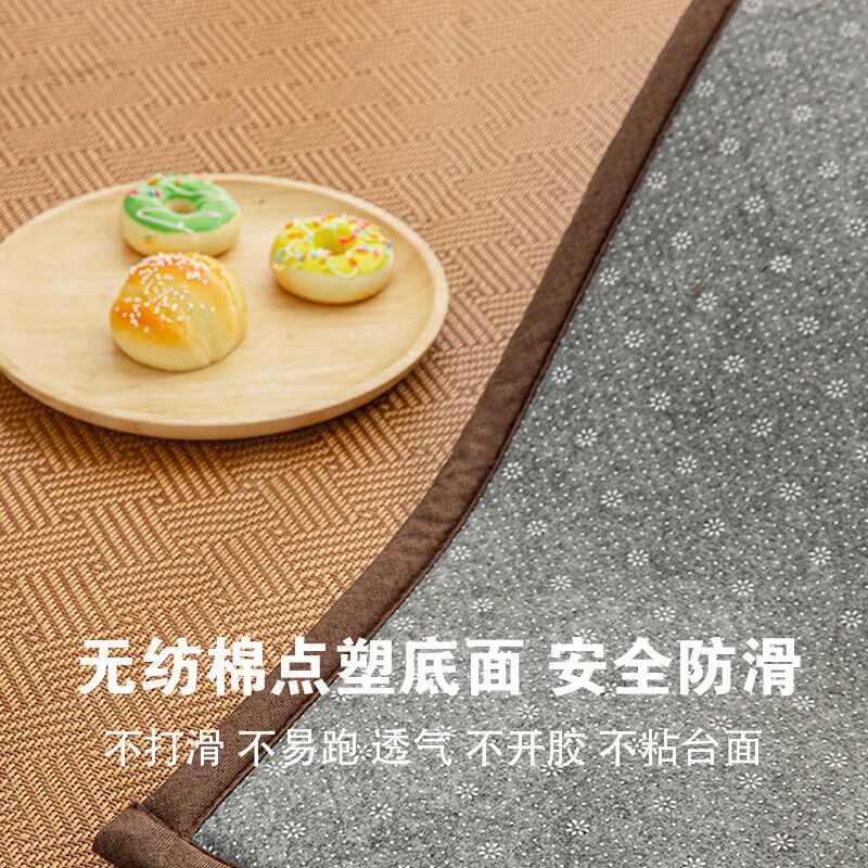 定制家用榻榻米藤席垫超薄客厅卧室地毯式飘窗垫地台垫夏季凉席垫
