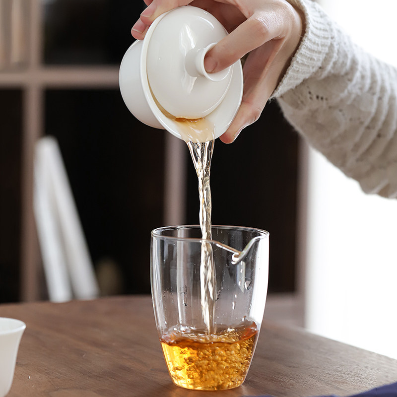 德化白瓷旅行茶具 一壶四杯陶瓷茶具 羊脂玉白瓷盖碗天蓝色