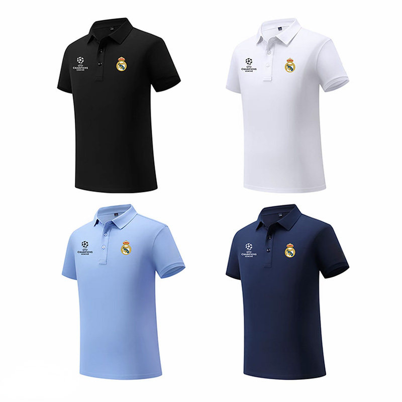 高端2026冰丝速干POLO衫男士 足球皇马/巴黎/巴萨/曼联t恤上衣