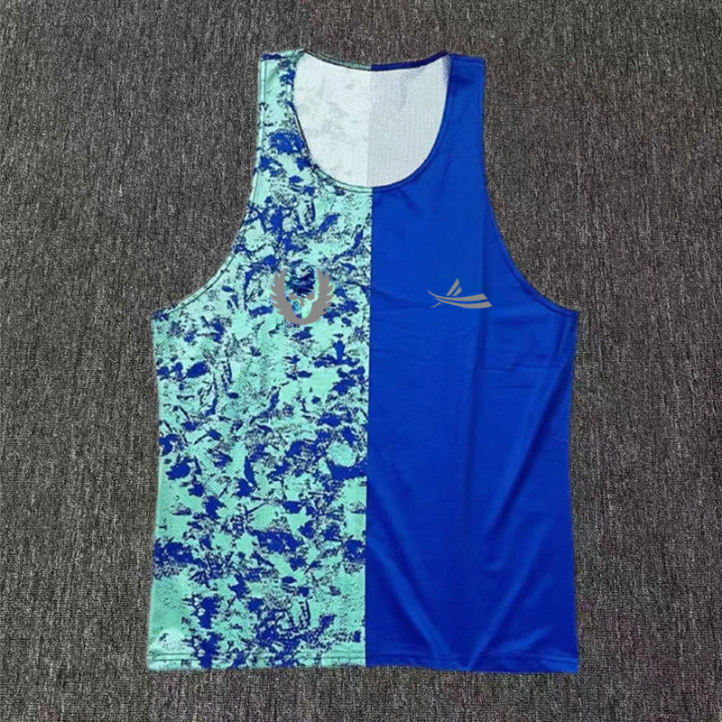 马拉松体育跑步新款比赛训练背心速干运动透气T袖比赛服田径男