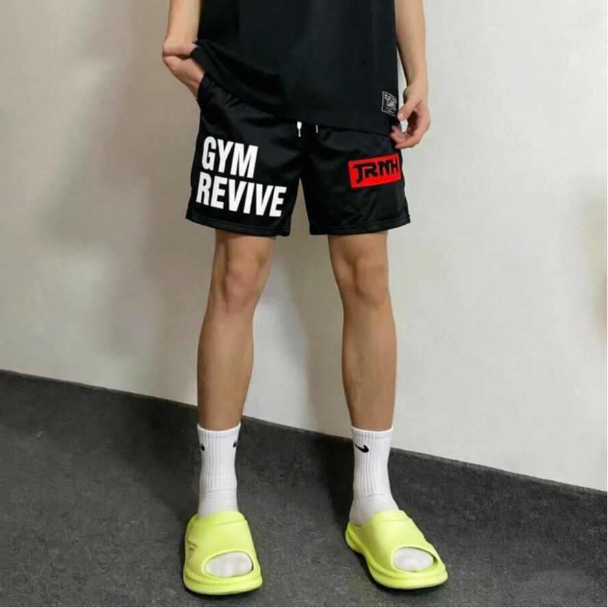 男士美式训练运动短裤夏季透气速干健身跑步体考篮球不过膝三分裤