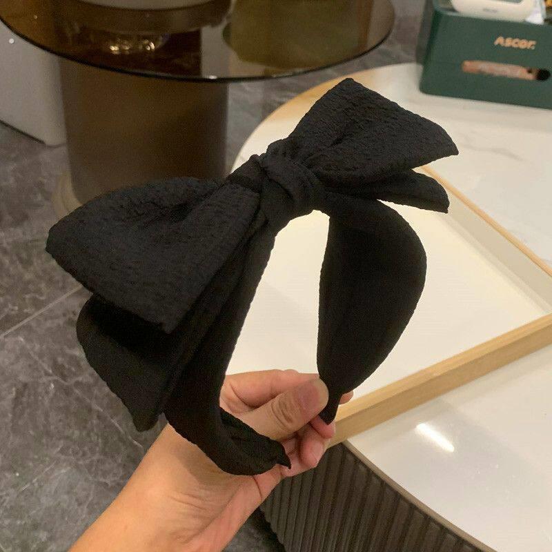 宽发箍加宽双层蝴蝶结发箍夏季宽边公主风发卡成人韩版纯色头箍女