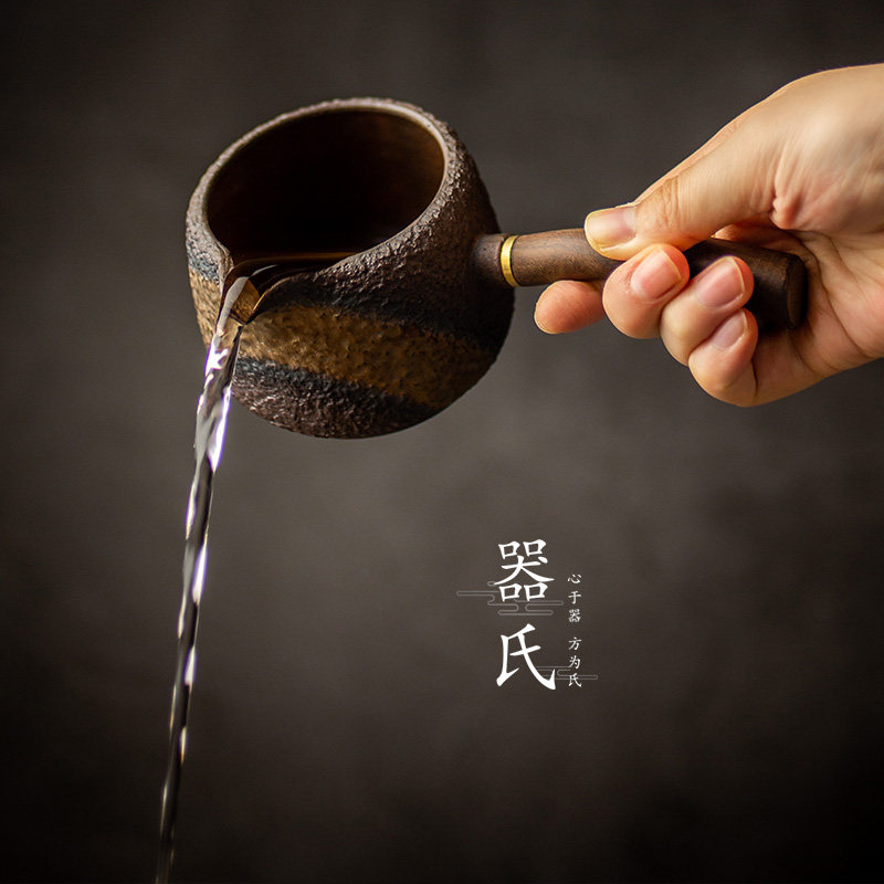 器氏 粗陶公道杯陶瓷茶海功道杯分茶器倒茶公杯 创意功夫茶具配件