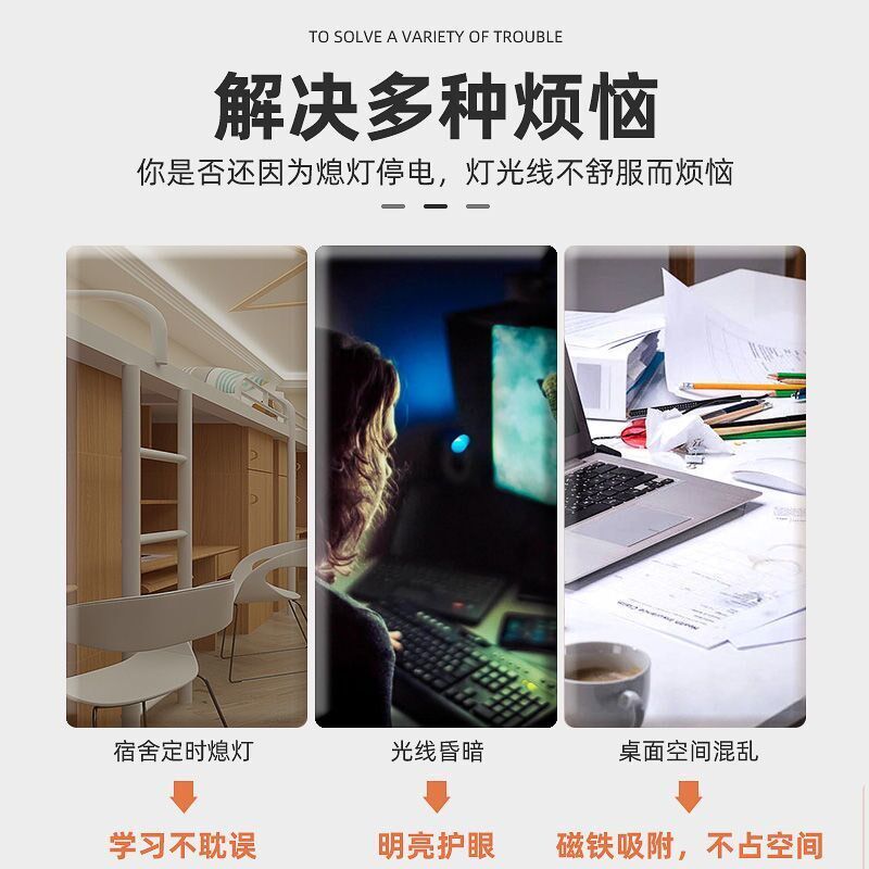 USB灯照明酷毙灯条台灯宿舍灯超亮长条灯小夜灯led强光照明免打孔图片