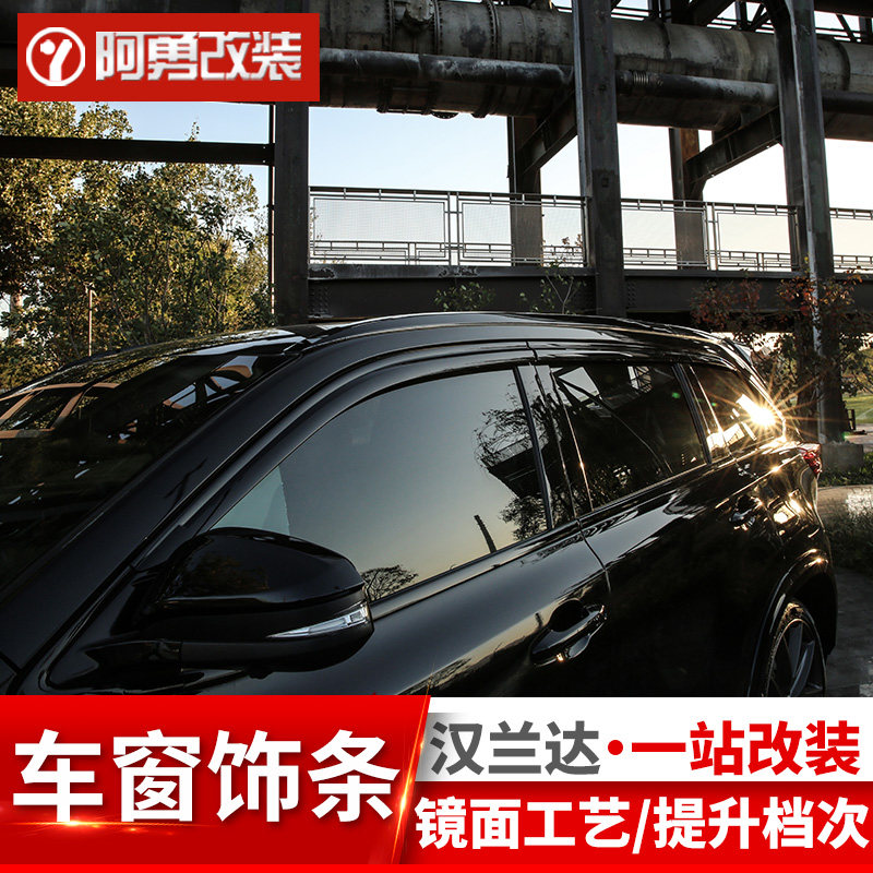 适用15-21款汉兰达汽车用品大全车窗饰条专用阿勇外观改装配件图片