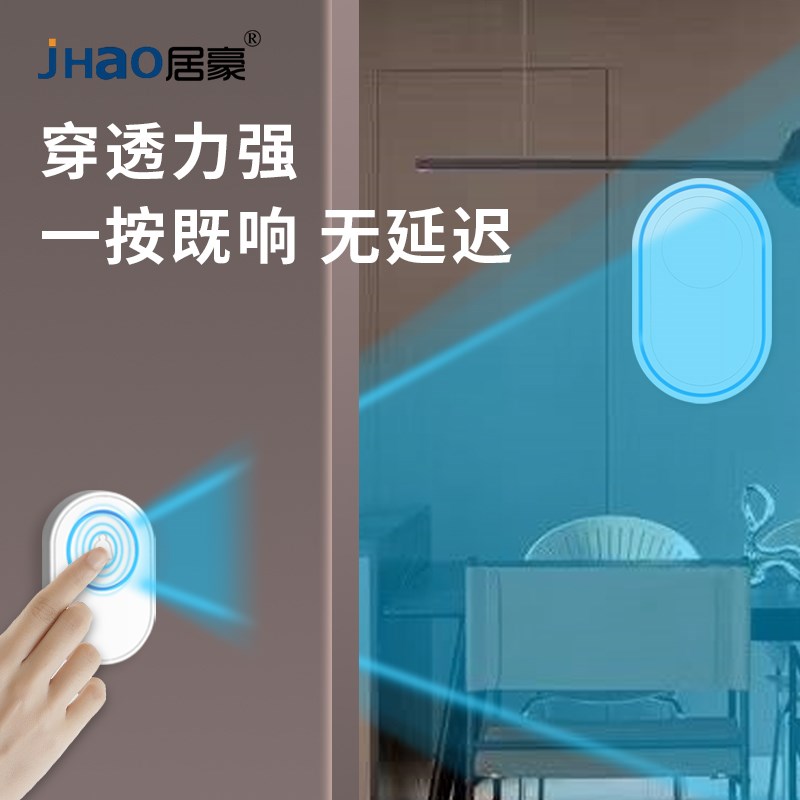 家用无线门铃 办公室月子中心别墅遥控电子门铃老人呼叫器一拖一