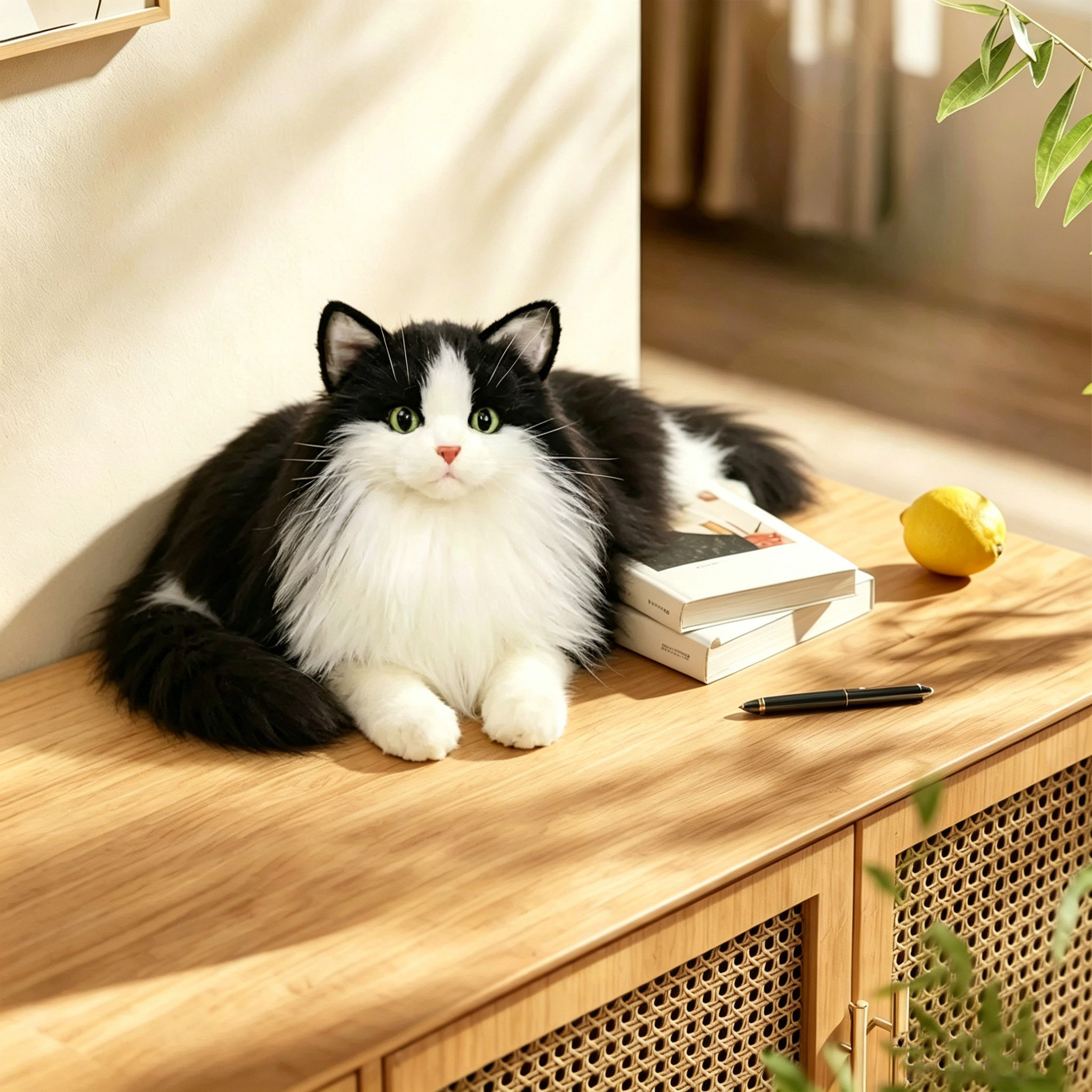 可爱仿真猫咪毛绒公仔生日礼物