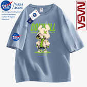 t恤男女同款 纯棉短袖 宽松圆领卡通情侣 夏季 NASADIEU潮牌半袖