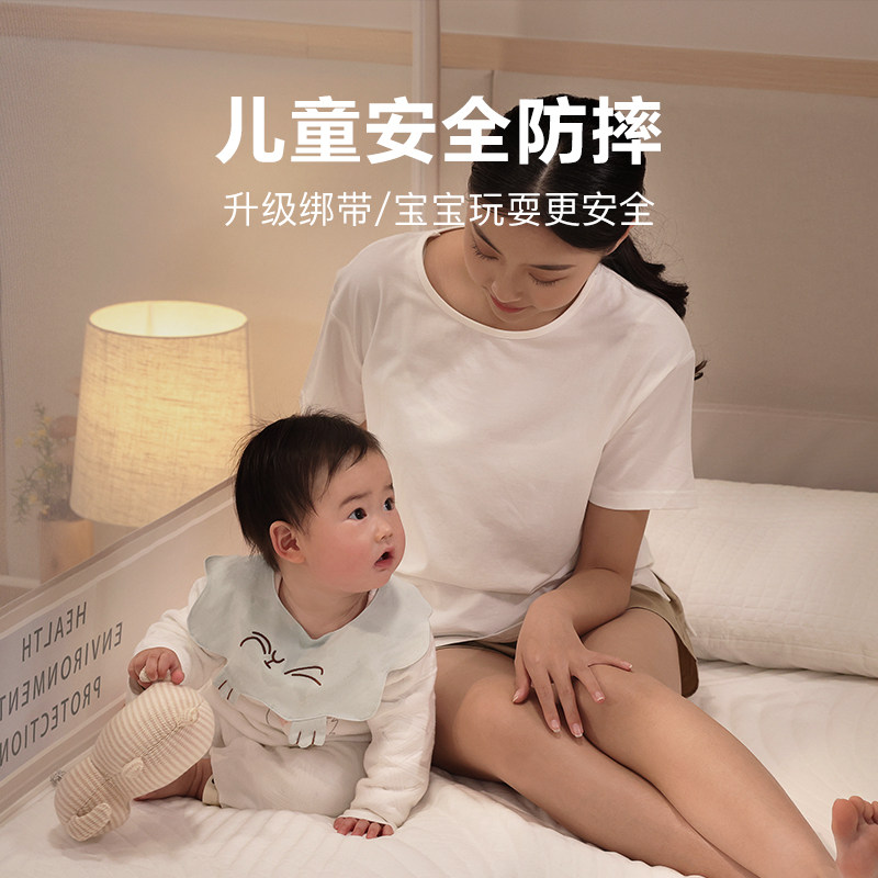 康亨家用文蚊帐高级坐床式纹帐2026新款卧室防摔儿童宝宝婴儿回底