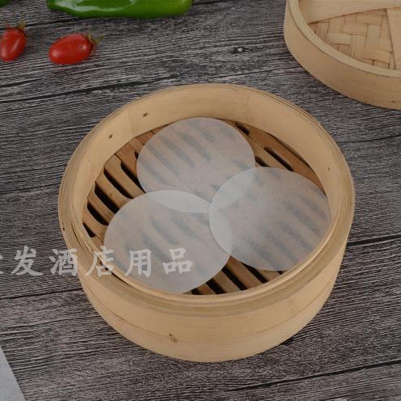 蒸笼纸不粘圆形包子纸馒头纸垫一次性家用屉蒸锅油纸垫蒸笼布一万