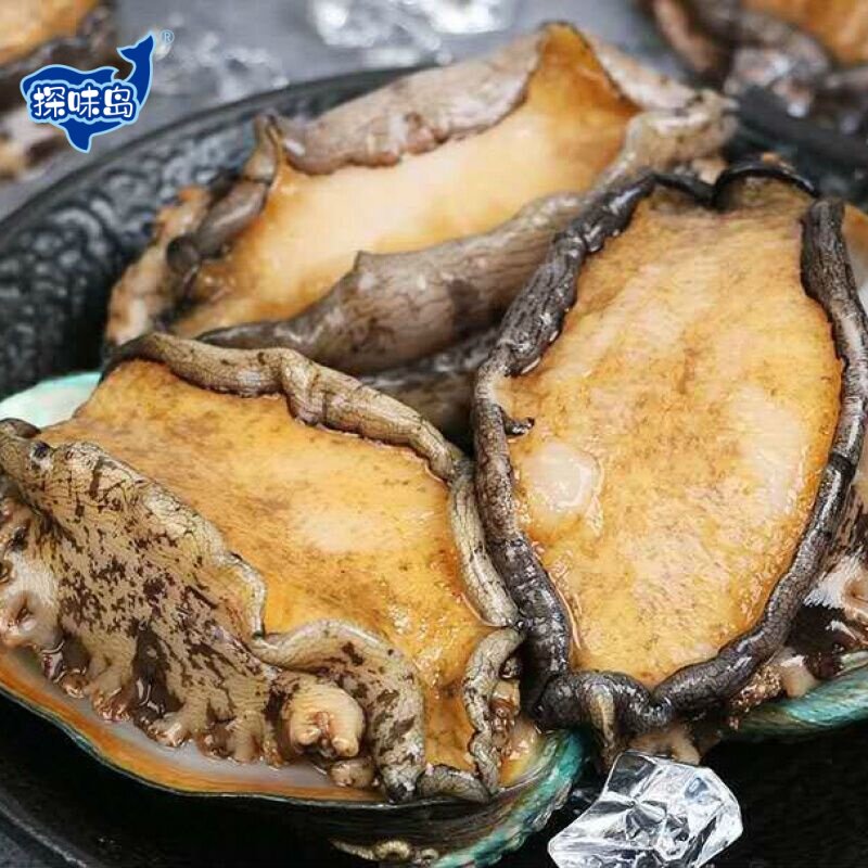 探味岛特大号大号鲜活鲍鱼新鲜海鲜速冻冷冻特大批发内脏带壳袋装