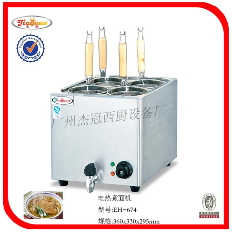 杰冠EH-676台式六头电热煮面机EH-674四头商用麻辣烫炉EH-672双头