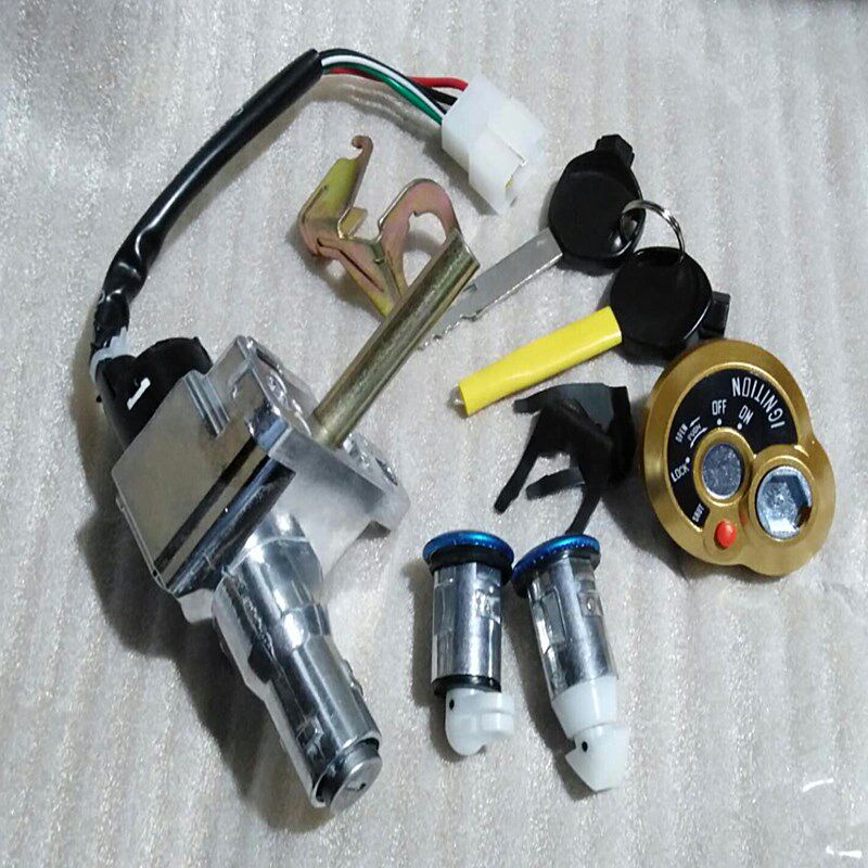 踏板摩门车助力车电动车GY6125T电喷元嘉雨钻套全锁车锁电托锁
