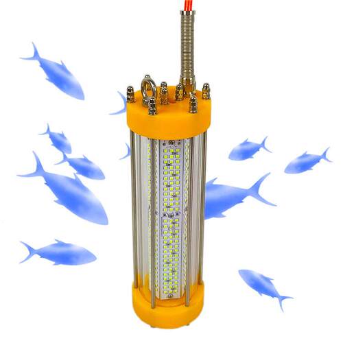 专利产品厂家直销12V100W绿光钓鱼灯水下集鱼灯经济型集鱼灯网箱