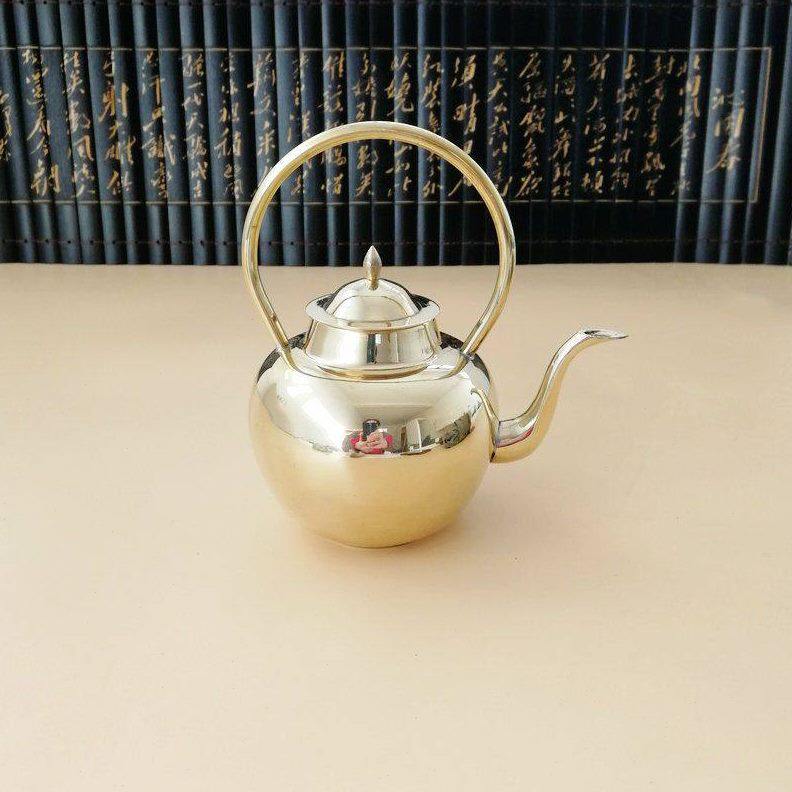 甄选铜酒壶 家用清酒手工制作 铜壶 喝酒器具带四个铜酒杯酒壶套