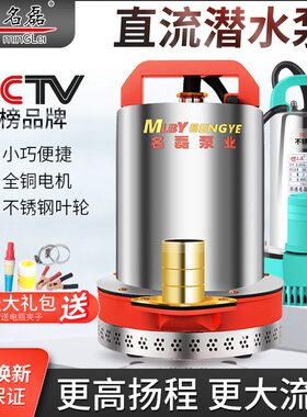 甄选ll直流潜水泵12V24V48V60V电车电动车水泵小型灌溉农用家用抽