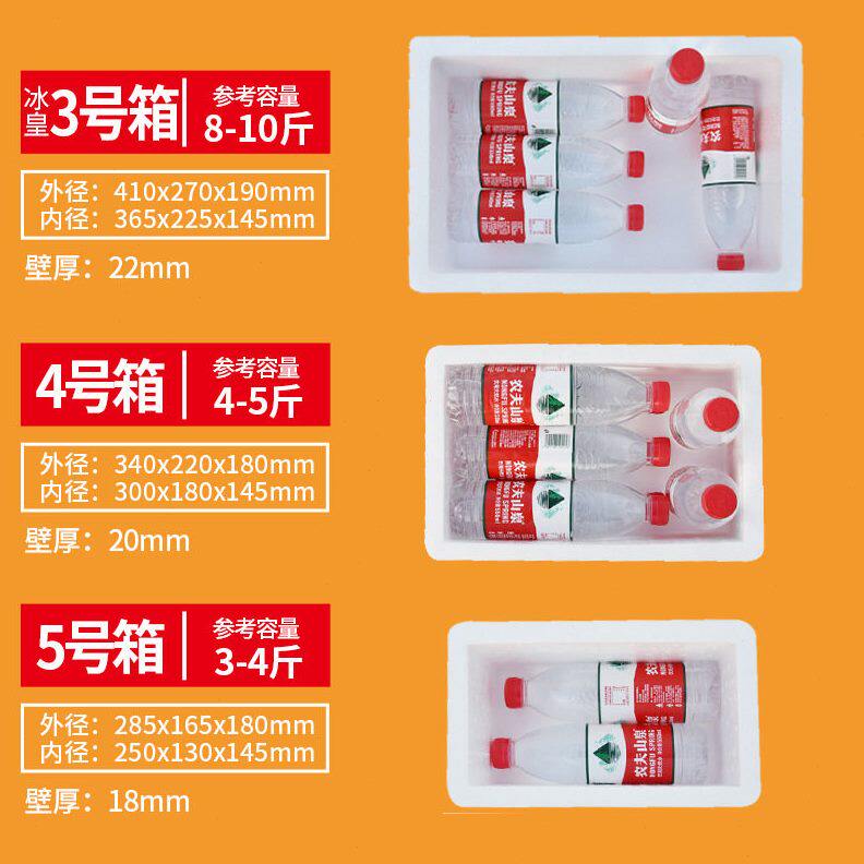 甄选邮政3号4号泡沫箱保温箱枇杷包装泡沫盒商用摆摊快递专用冷冻