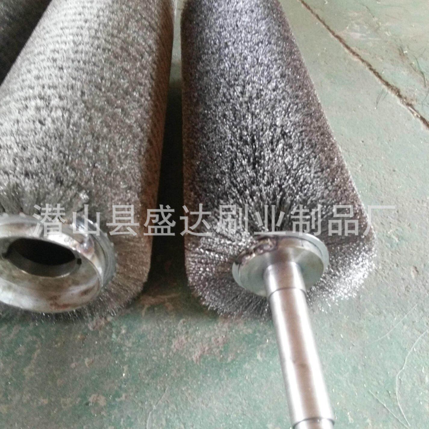甄选供应商做工业钢丝尼龙毛刷    工业抛光清洗除尘毛刷辊