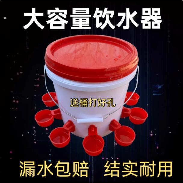 鸡喂水器家禽养鸡喝水器喂鸡食槽水槽一体神器小鸡自动饮水器新款