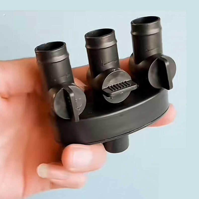 流水墙三通开关分流器四通工艺品流水假山喷泉水管分流配件塑料件