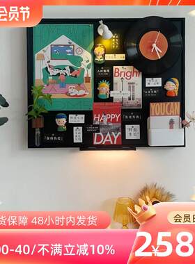 yop艺温馨复古文o创装电表箱覆盖遮挡意饰diy多功能留言板感应灯