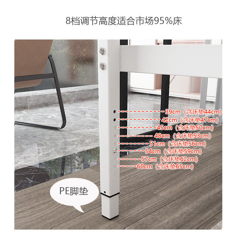 铁艺儿童拼接床可升降高度婴儿小床加宽宝宝延边床边床铁床高护栏