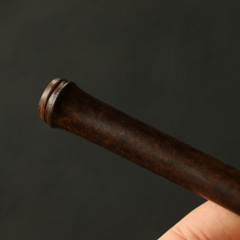 纯手工制作天然紫竹小烟嘴紫竹鞭咬嘴拼接竹制烟具烟斗小把玩件