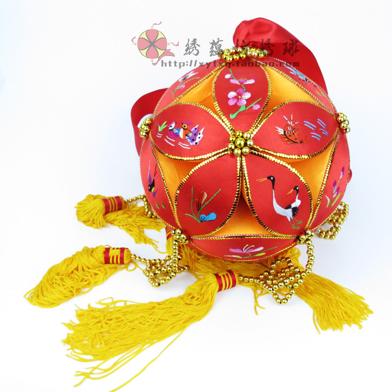 包邮广西靖西旧州壮族纯手工玉玲珑25cm30片绣球挂饰壮锦礼品