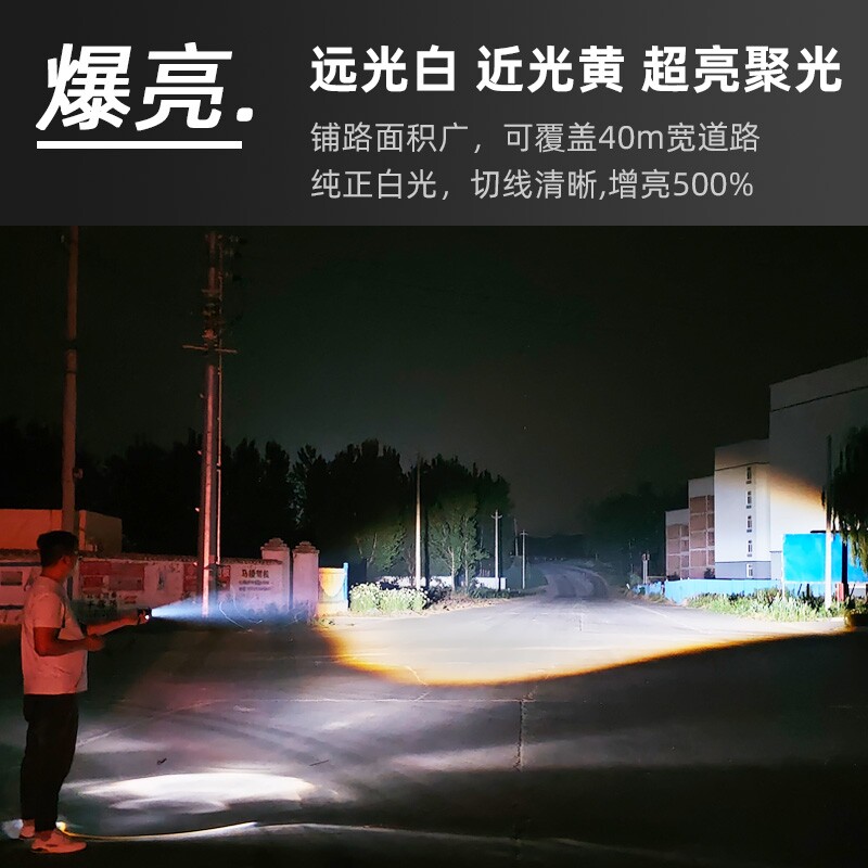 汽车led射灯远光炮货车皮卡越野车中网车顶改装12v24v超亮强光灯