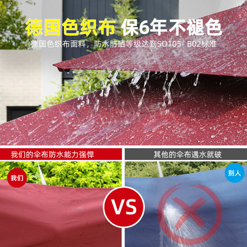 莫家大型别墅花园庭院伞室外阳台四方摆摊大太阳罗马伞户外遮阳伞