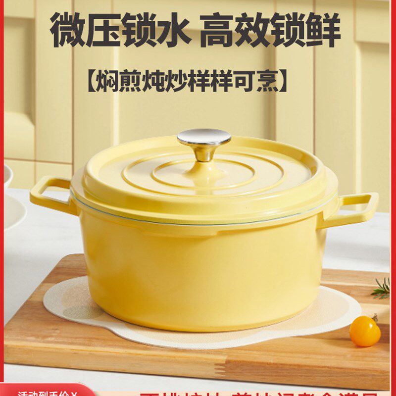 珐琅锅家用炖锅炖盅陶瓷搪瓷铸铁锅砂锅煲汤锅焖锅不粘锅燃气煮锅
