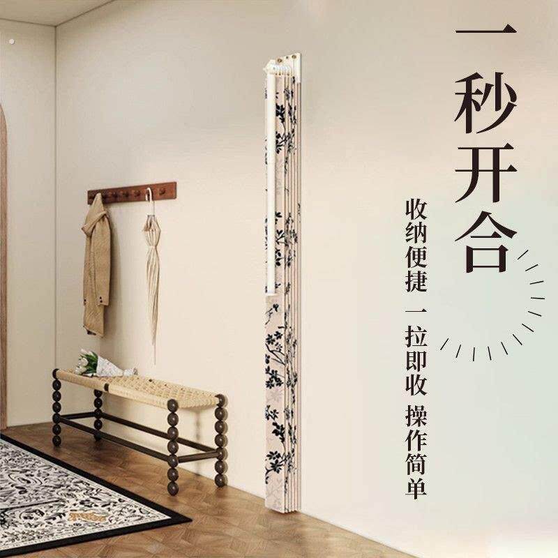 玄关隔断门帘免打孔家用卧室遮挡帘客厅半帘屏风家用房间隔断帘子