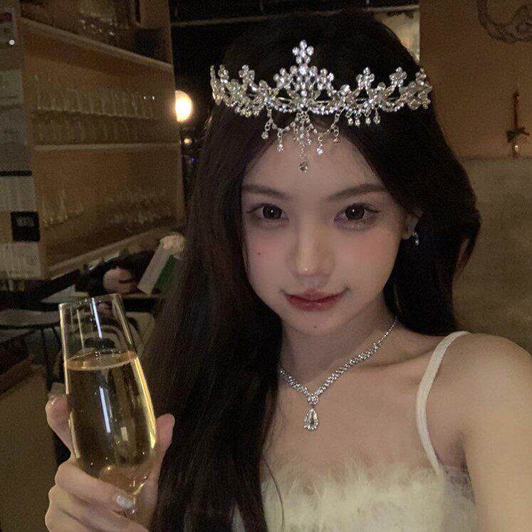 重工新娘头饰皇冠头饰公主高端大气巨好看的发饰女士夏天发箍水钻