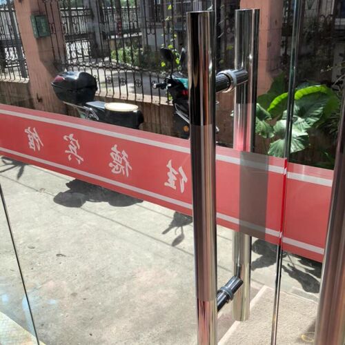 玻璃门加手门把手拉厚不锈调大门拉手钢化玻璃门大拉手可钢节孔距