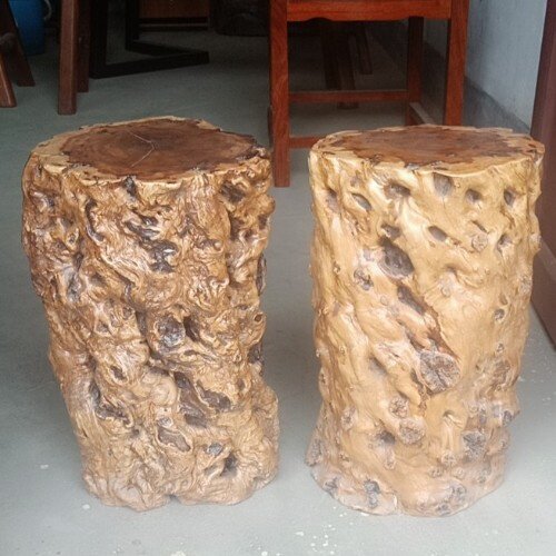 天然枣木墩子花架实木根雕茶桌底座茶台茶几凳子坐凳原木树桩椅墩