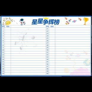 班级磁性评比栏墙贴学生小组比赛积分表激励孩子可擦写红花榜墙贴
