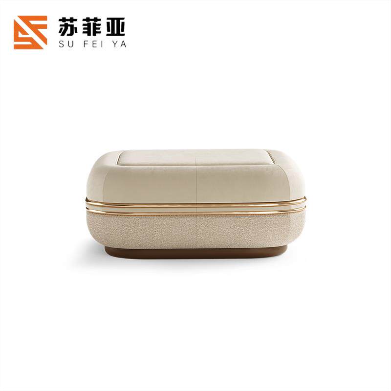 轻奢客厅沙发凳脚踏服装店时尚试衣凳换鞋凳商场休息凳样板房脚蹬