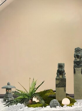 钢璃玻仿真拴马柱室内中式庭院造景招财外马桩户栓庭院假山摆件
