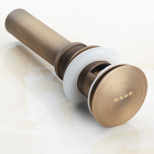 正台仿古全弹洗脸盆下水器铜跳去水器 品盆下水配件 标准通用