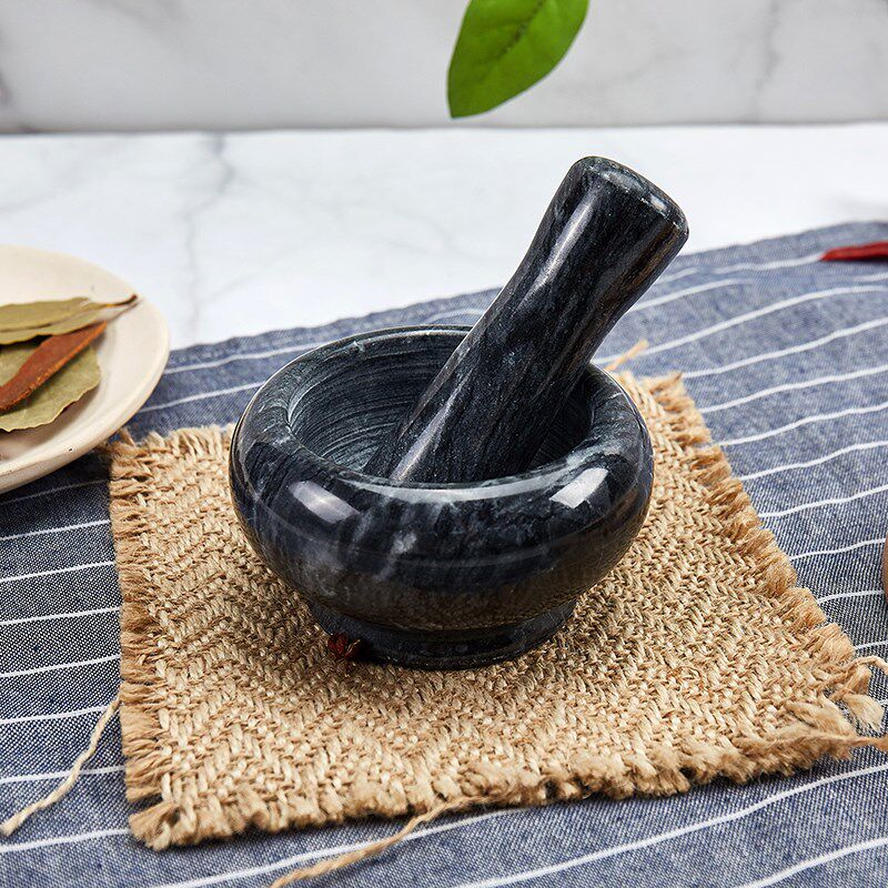 器大然理石药片研磨天宝宝儿童钙片碎药罐钵花椒胡椒海盐研磨手动