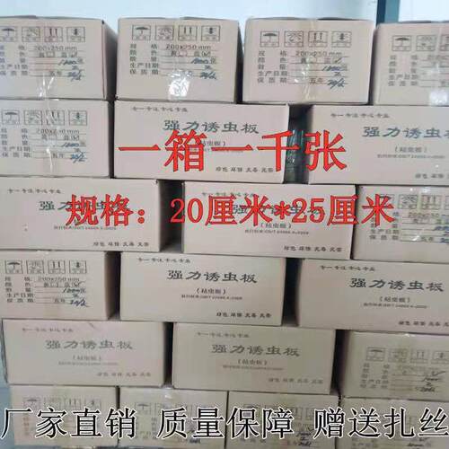 粘色板黄板双面诱虫飞黄虫黏板蓝板蓟马灭小板虫沾杀果蝇大棚果园