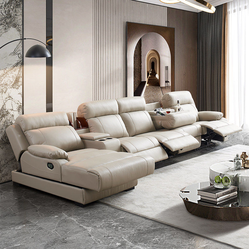 美国siommons席梦思零靠墙贵妃电动沙发头等太空头层真皮多功能舱